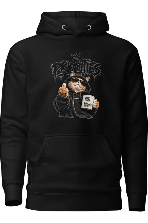 Cat With Priorities Attitude - Apparel