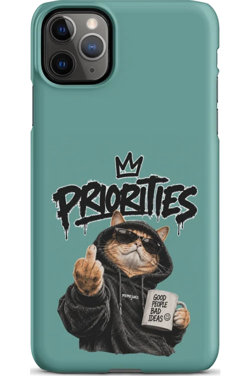 Cat With Priorities Attitude - Phone Case