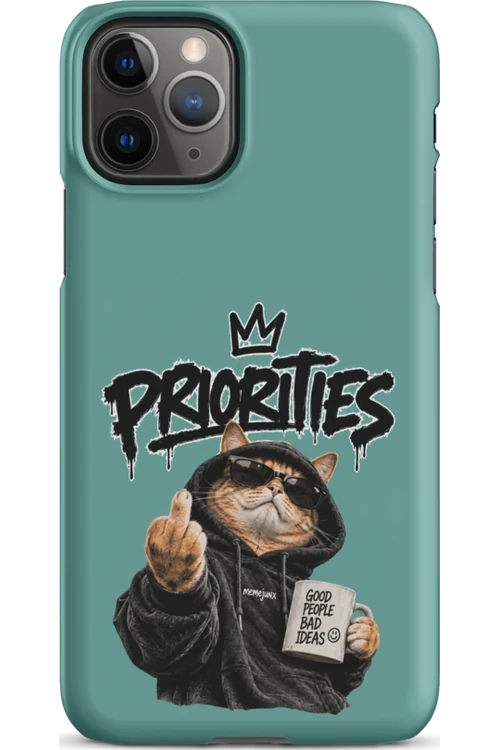 Cat With Priorities Attitude - Phone Case