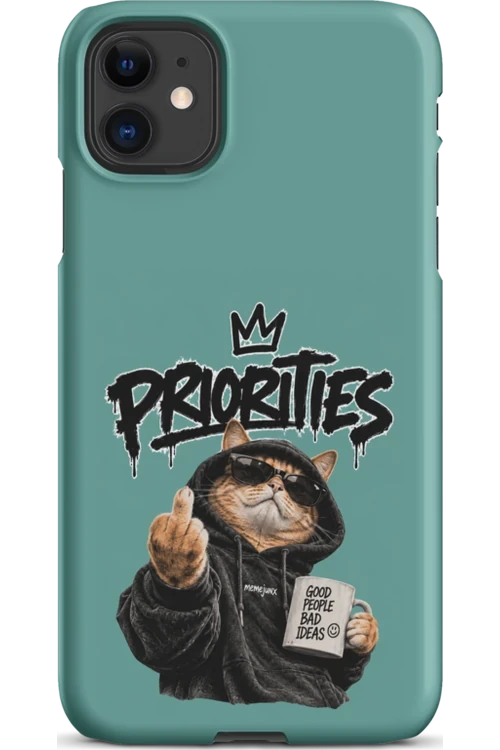 Cat With Priorities Attitude - Phone Case