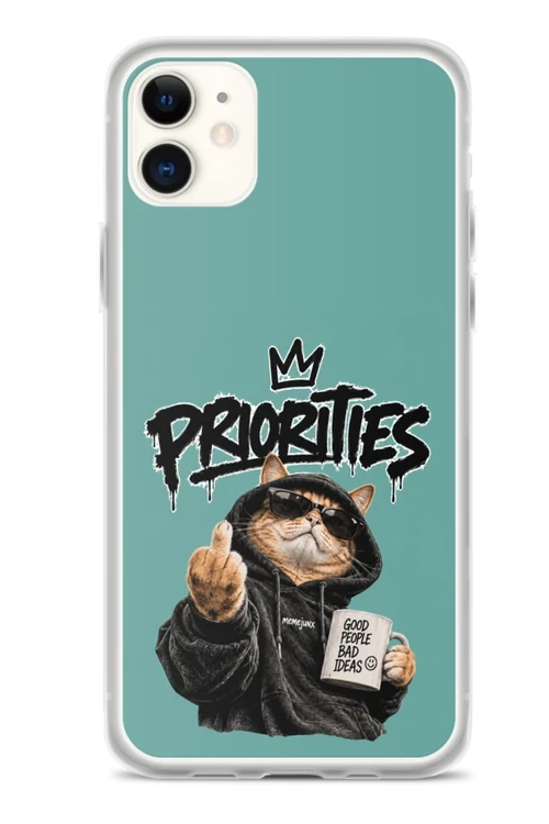 Cat With Priorities Attitude - Phone Case