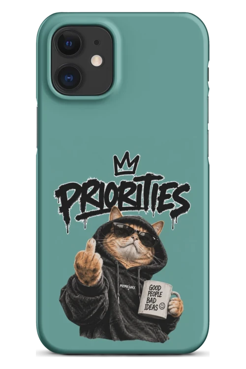 Cat With Priorities Attitude - Phone Case