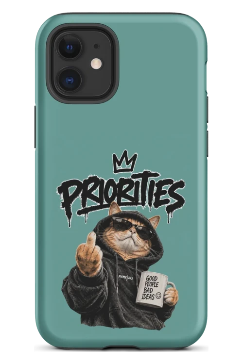 Cat With Priorities Attitude - Phone Case