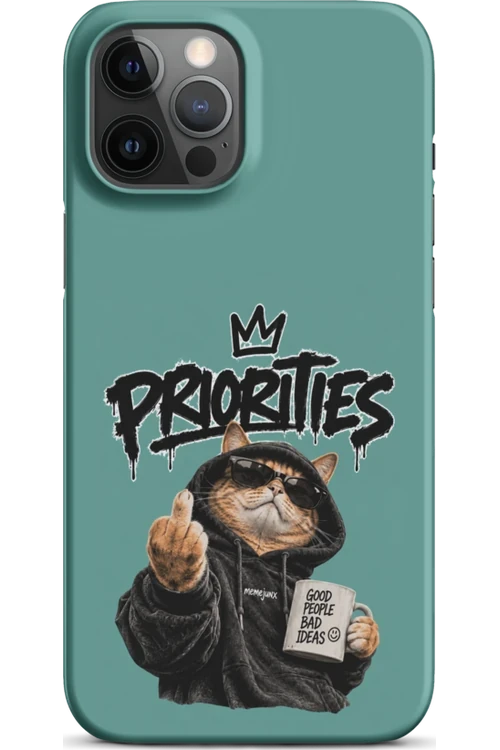 Cat With Priorities Attitude - Phone Case