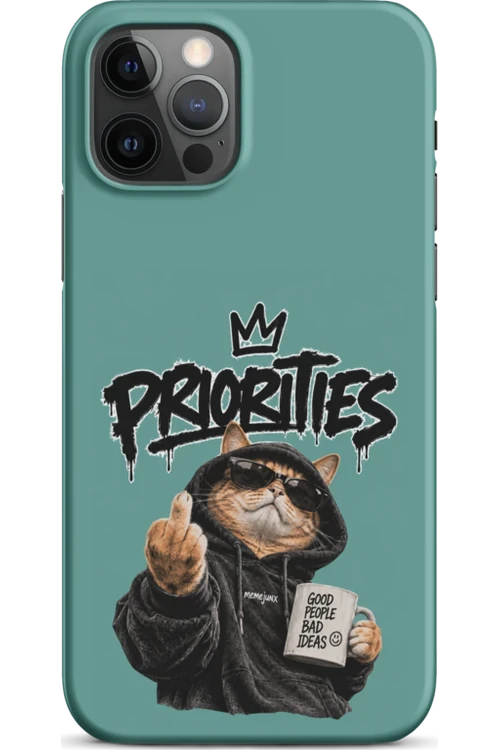 Cat With Priorities Attitude - Phone Case