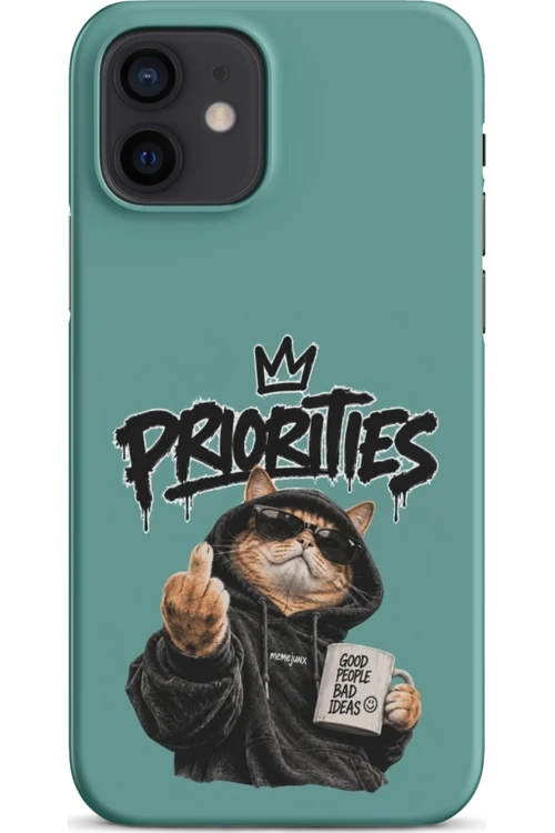 Cat With Priorities Attitude - Phone Case