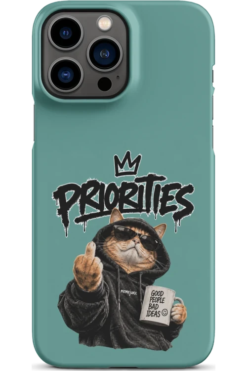 Cat With Priorities Attitude - Phone Case