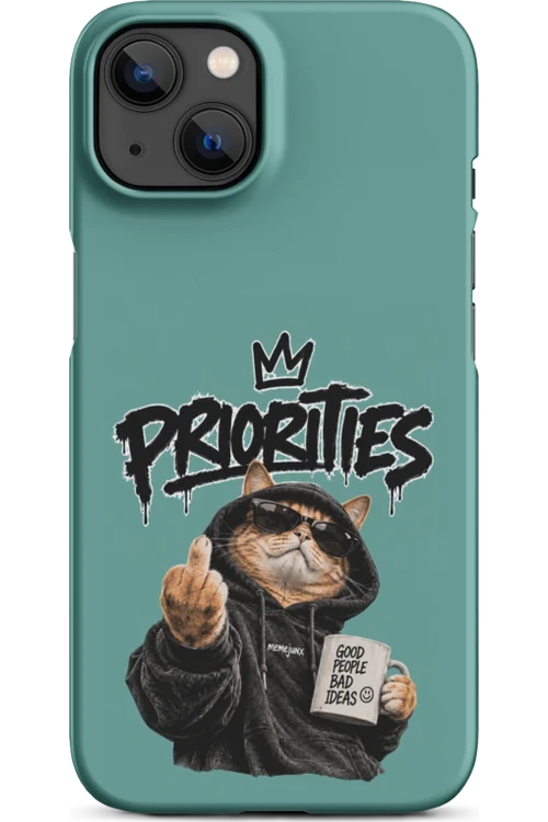 Cat With Priorities Attitude - Phone Case