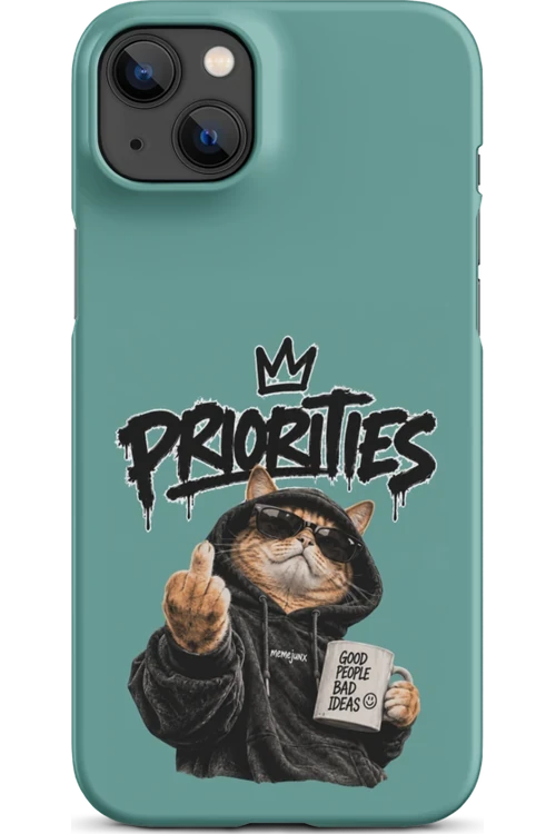Cat With Priorities Attitude - Phone Case