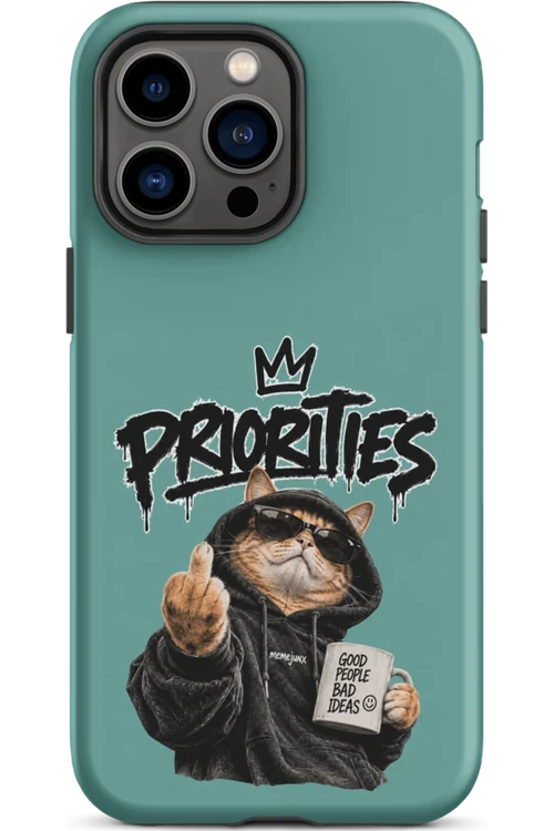 Cat With Priorities Attitude - Phone Case