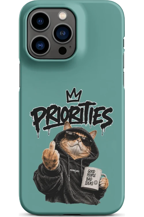 Cat With Priorities Attitude - Phone Case
