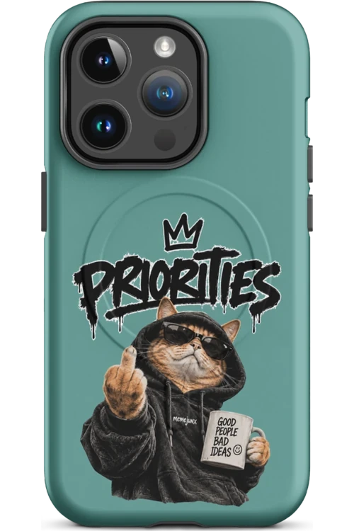 Cat With Priorities Attitude - Phone Case