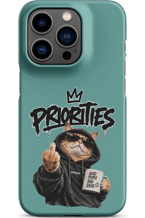 Cat With Priorities Attitude - Phone Case