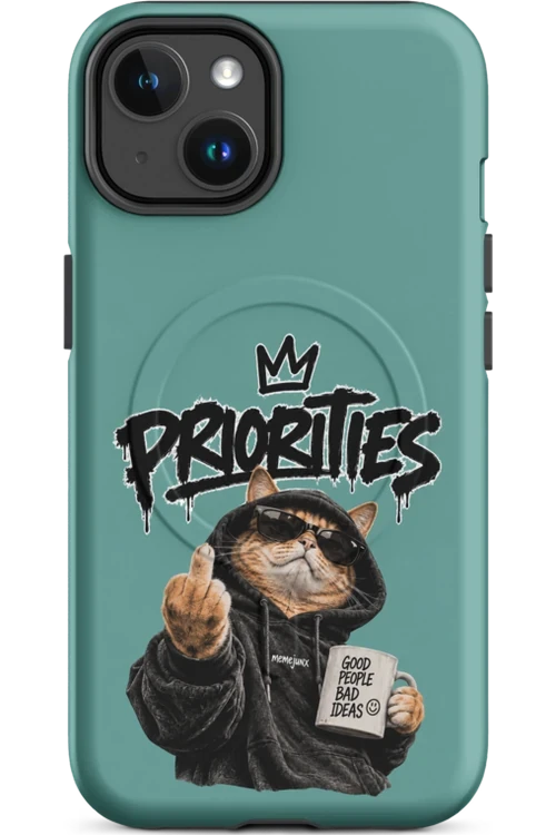Cat With Priorities Attitude - Phone Case