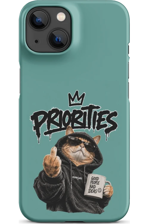 Cat With Priorities Attitude - Phone Case