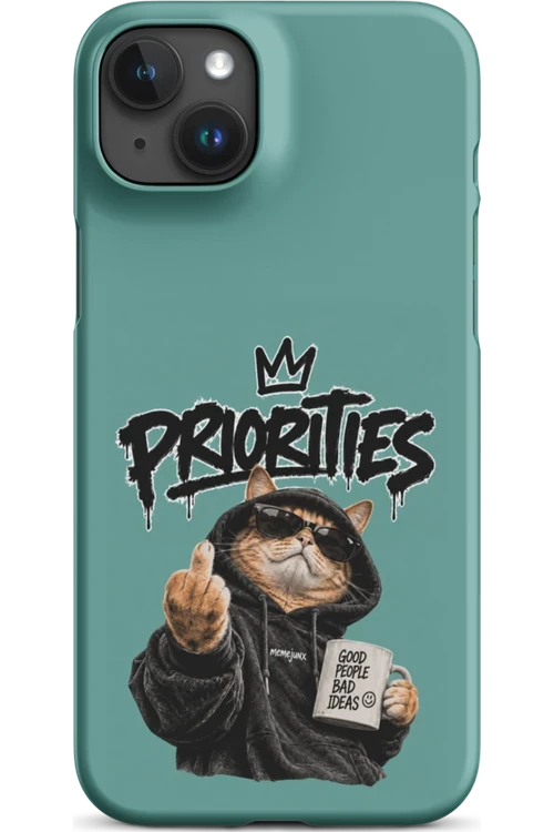 Cat With Priorities Attitude - Phone Case