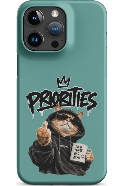 Cat With Priorities Attitude - Phone Case
