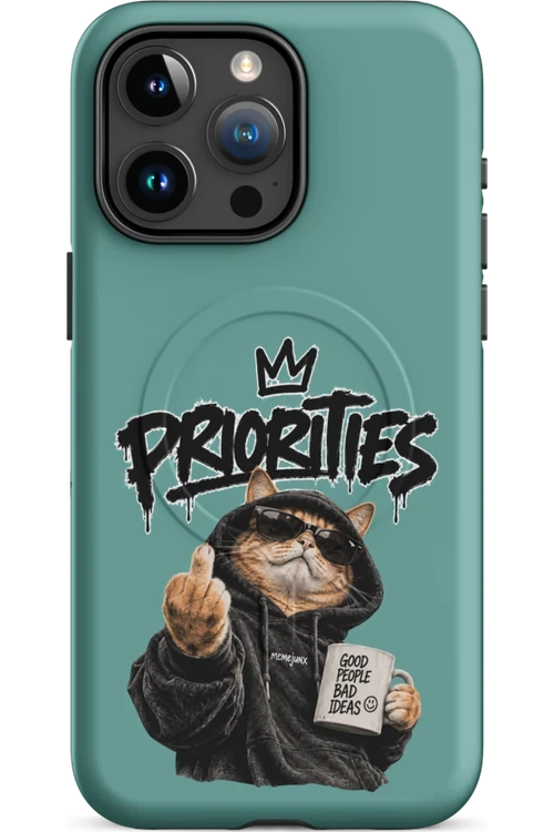 Cat With Priorities Attitude - Phone Case
