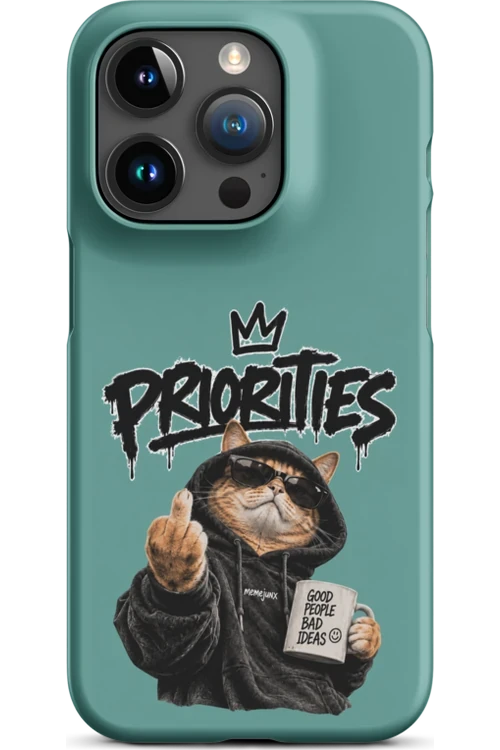 Cat With Priorities Attitude - Phone Case
