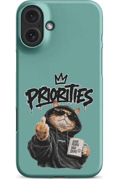 Cat With Priorities Attitude - Phone Case