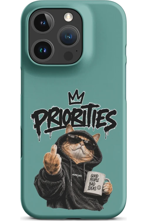 Cat With Priorities Attitude - Phone Case