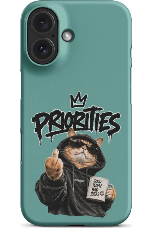 Cat With Priorities Attitude - Phone Case
