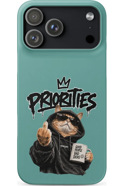 Cat With Priorities Attitude - Phone Case
