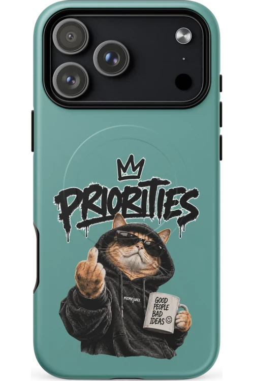 Cat With Priorities Attitude - Phone Case