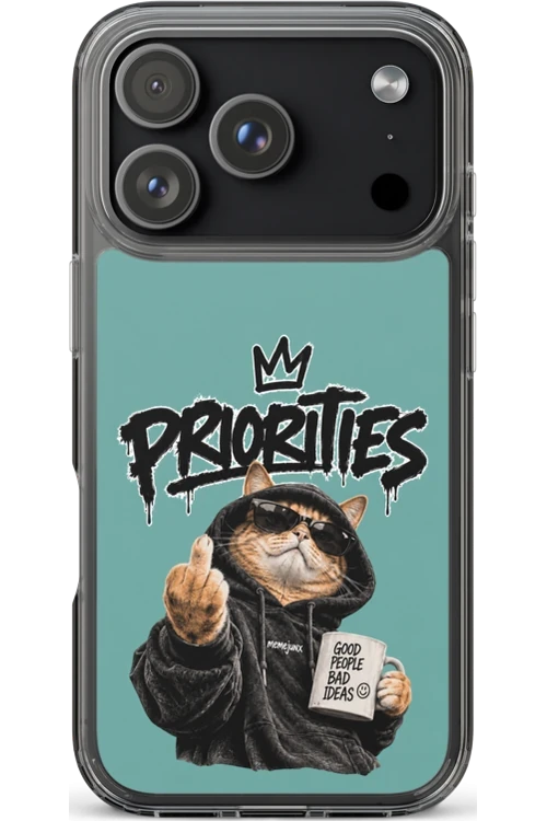 Cat With Priorities Attitude - Phone Case