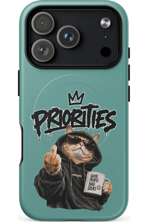 Cat With Priorities Attitude - Phone Case