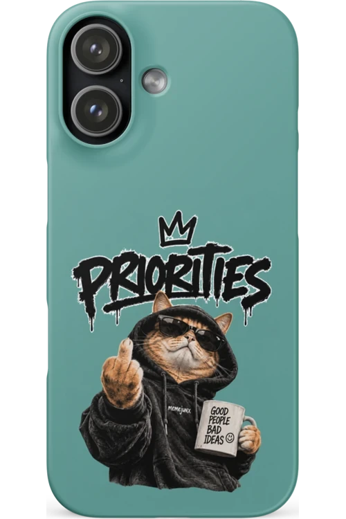 Cat With Priorities Attitude - Phone Case