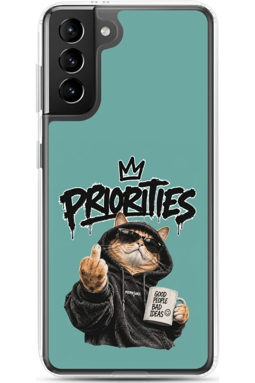 Cat With Priorities Attitude - Phone Case