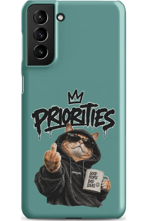 Cat With Priorities Attitude - Phone Case
