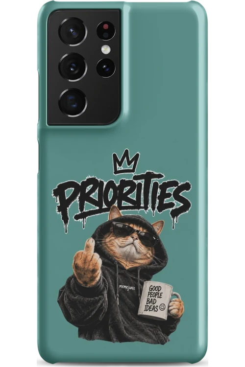 Cat With Priorities Attitude - Phone Case