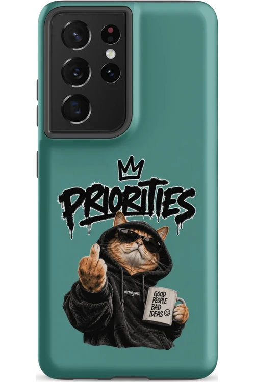 Cat With Priorities Attitude - Phone Case