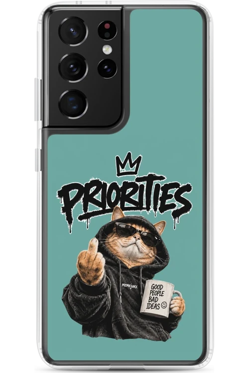 Cat With Priorities Attitude - Phone Case