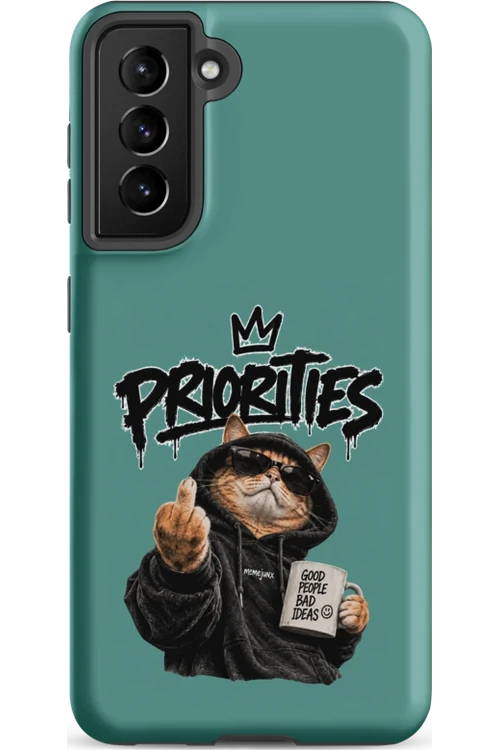 Cat With Priorities Attitude - Phone Case
