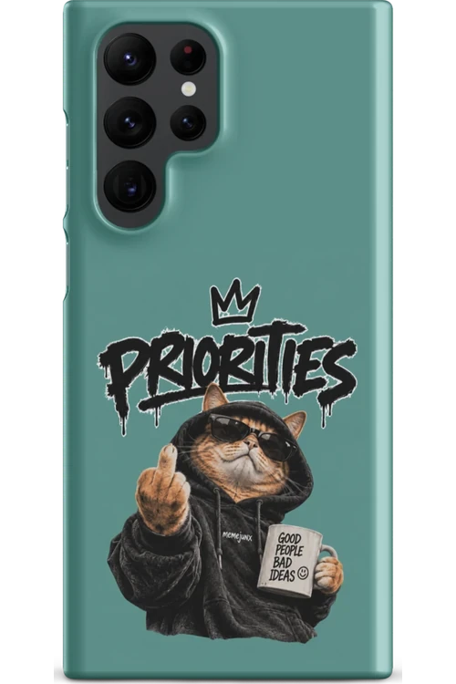 Cat With Priorities Attitude - Phone Case