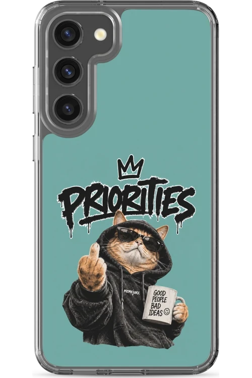 Cat With Priorities Attitude - Phone Case