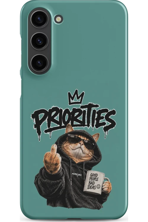 Cat With Priorities Attitude - Phone Case