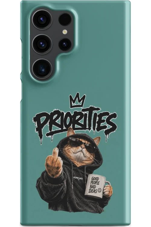Cat With Priorities Attitude - Phone Case