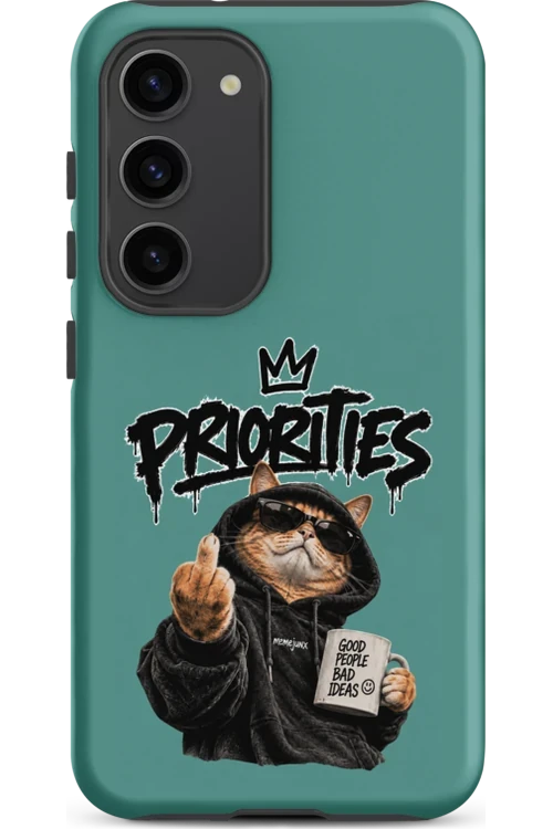 Cat With Priorities Attitude - Phone Case