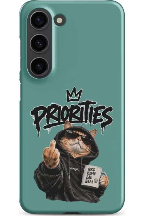 Cat With Priorities Attitude - Phone Case
