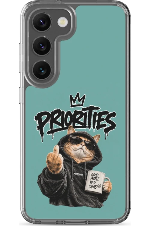 Cat With Priorities Attitude - Phone Case