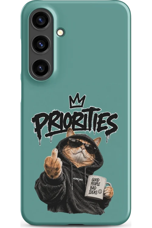 Cat With Priorities Attitude - Phone Case