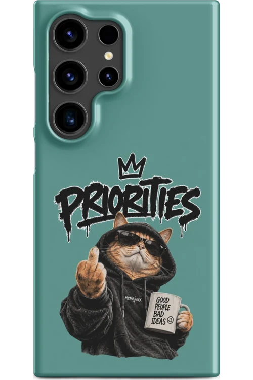 Cat With Priorities Attitude - Phone Case