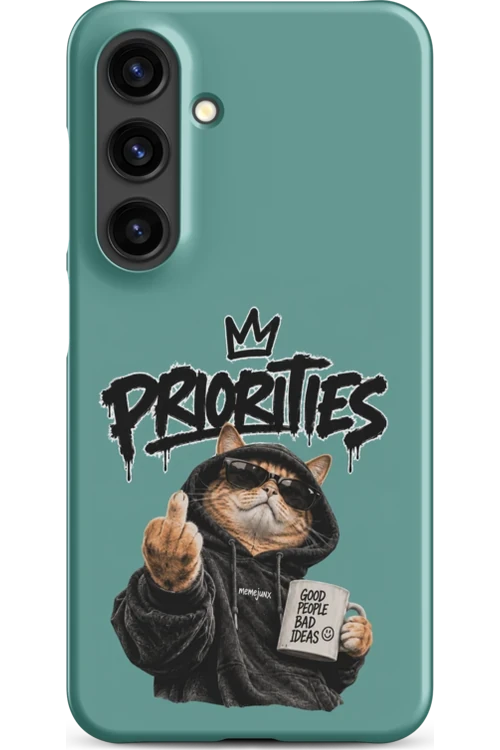 Cat With Priorities Attitude - Phone Case