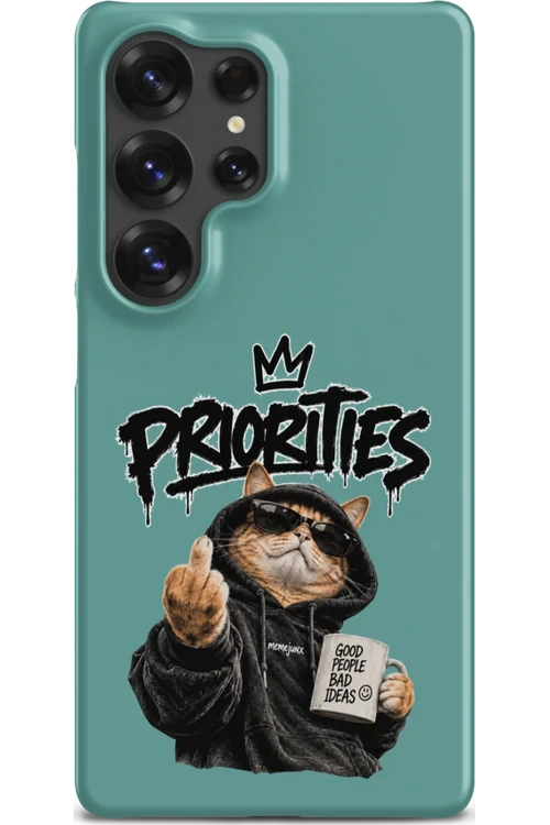 Cat With Priorities Attitude - Phone Case