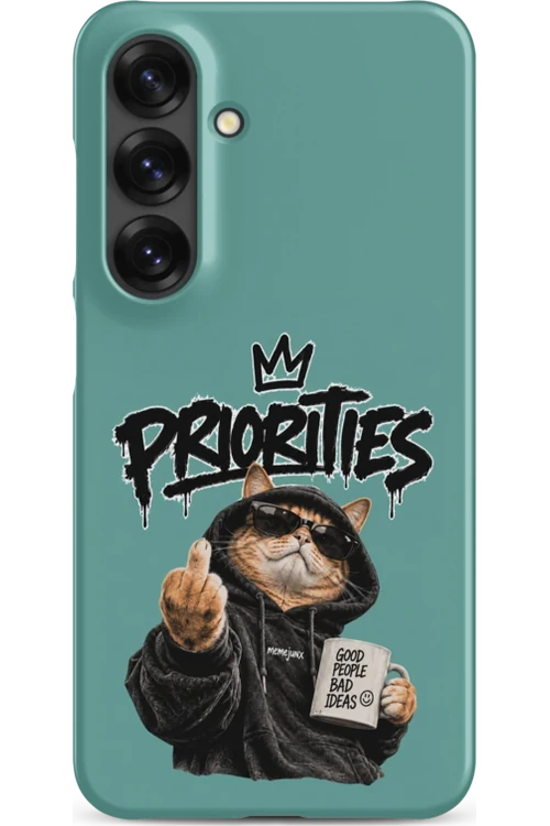 Cat With Priorities Attitude - Phone Case